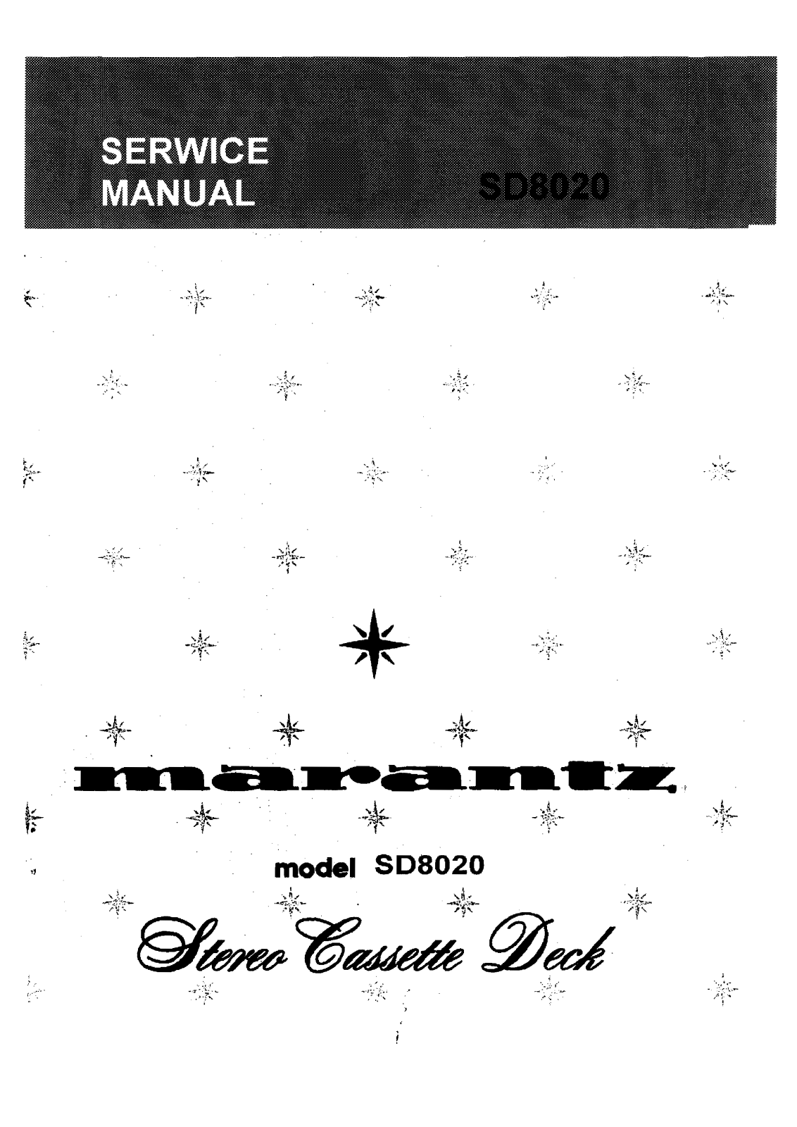 Marantz SD-8000 Service Manual
