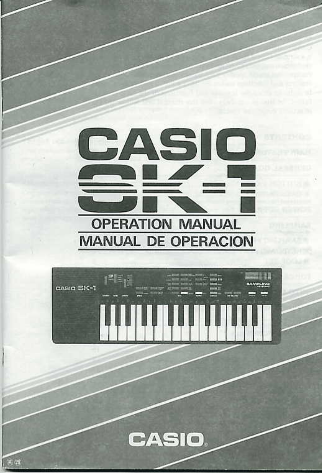 Casio SK-1 Owner's Manual