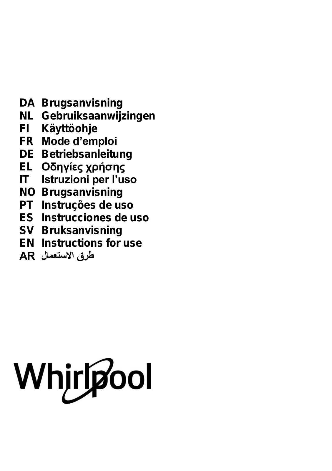 WHIRLPOOL AKR 749-1 WH User Manual