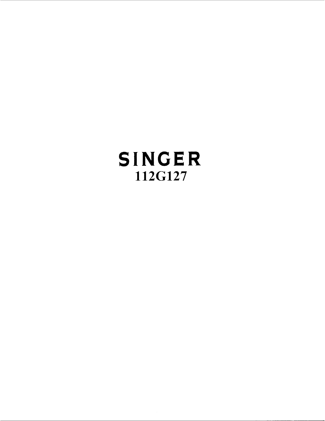 SINGER 112G127 Parts List