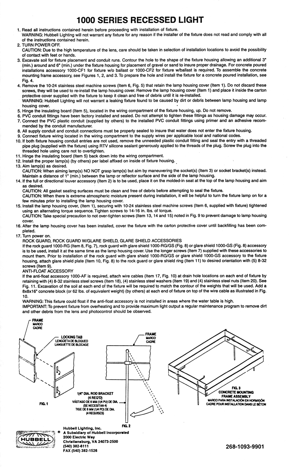 Hubbell Lighting 1000 User Manual