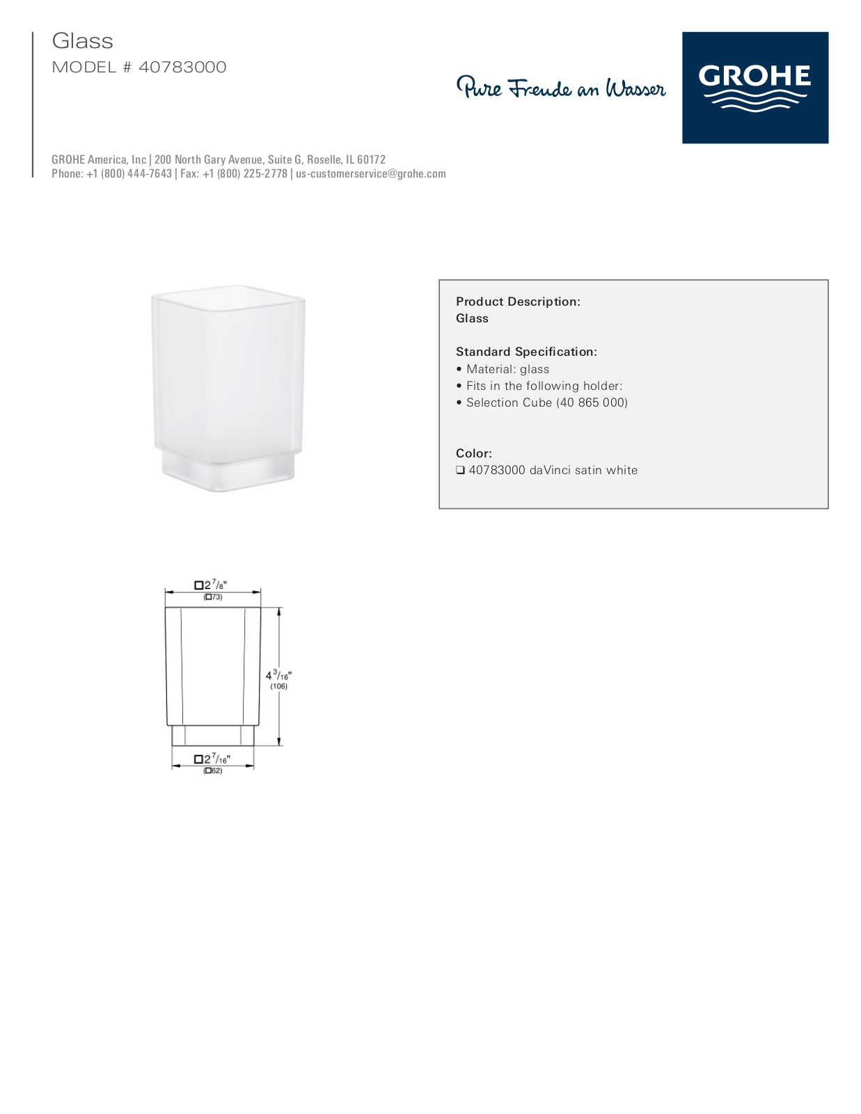 GROHE GRH5525 Specifications - ManualMachine.com