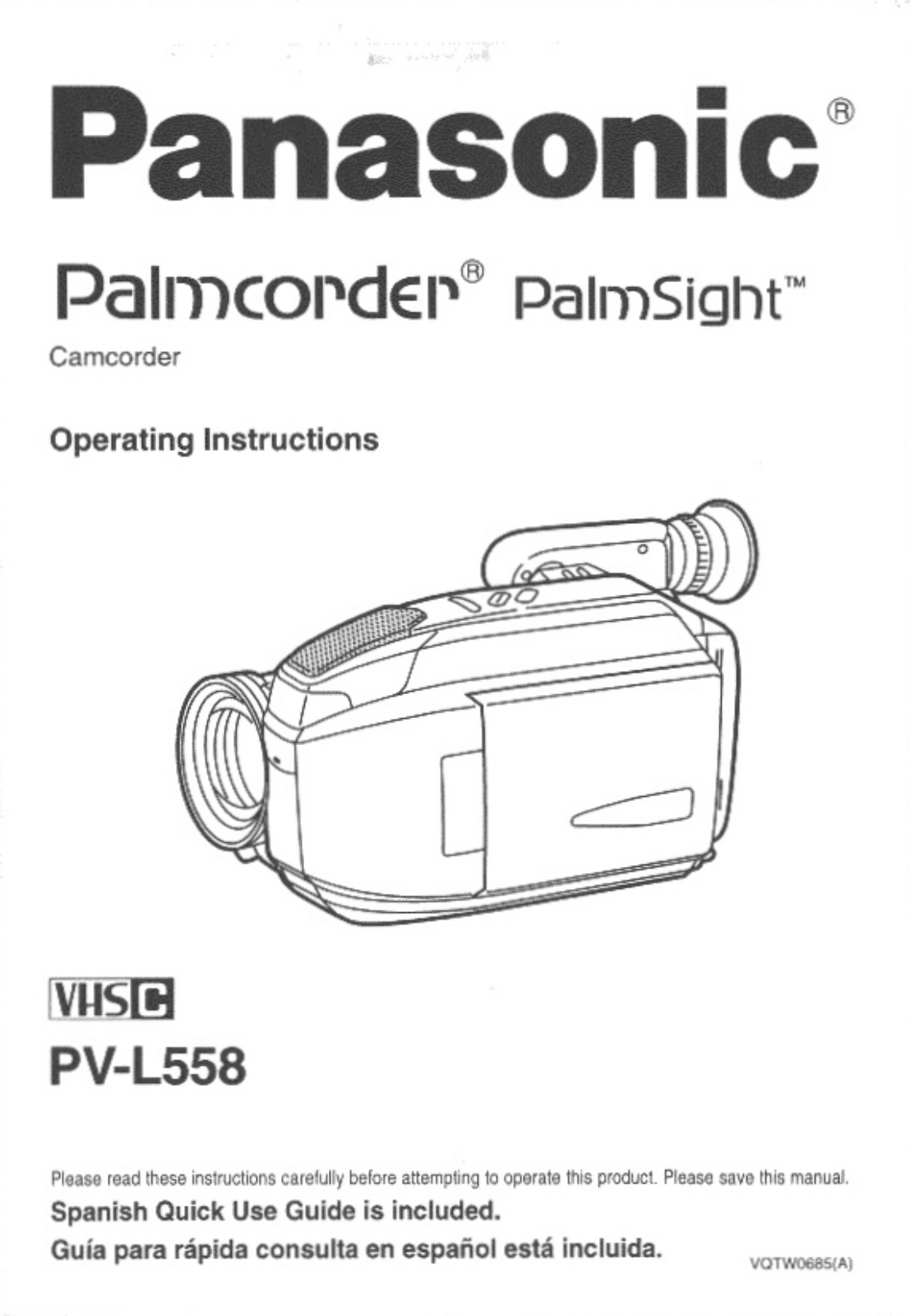 Panasonic PV-L558, PV-L558D User Manual