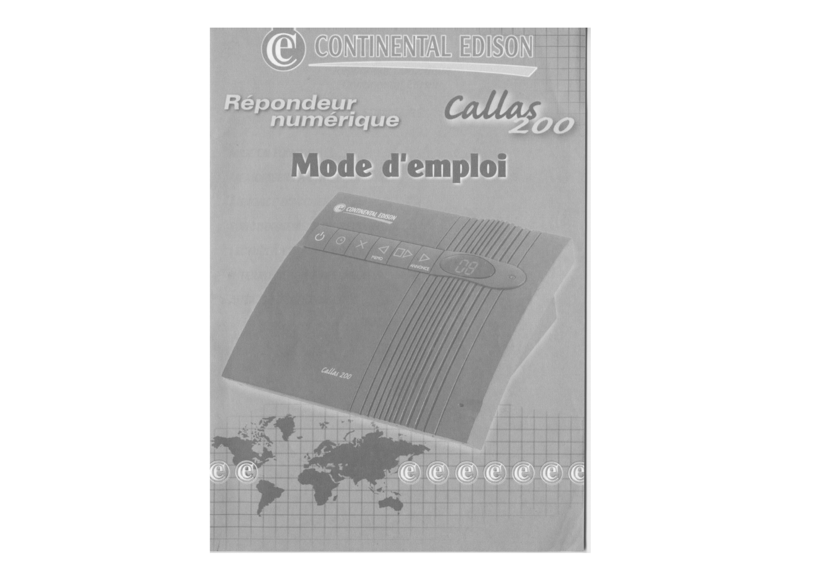 CONTINENTAL EDISON CALLAS 200 User Manual