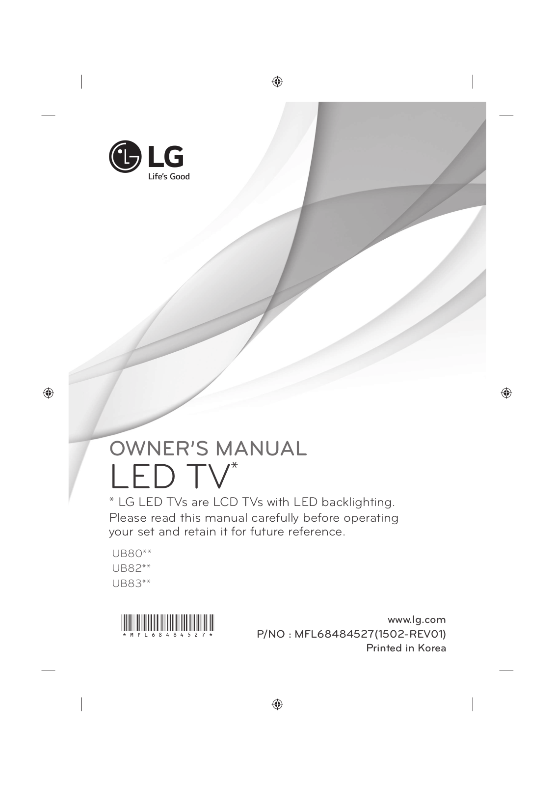 LG 49UB830V, 79UG880V Owner’s Manual