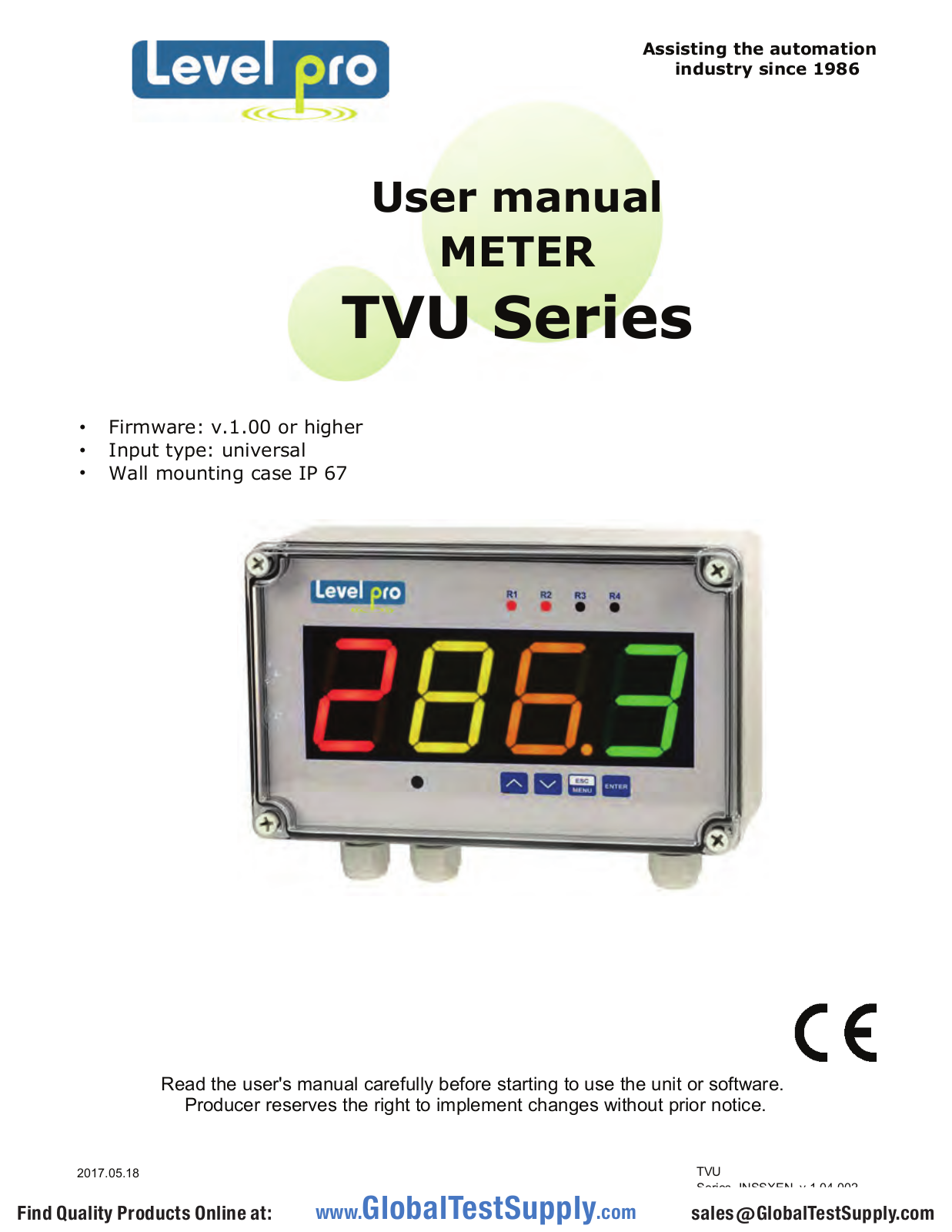 Levelpro TVU-1121, TVU-1421, TVU-1129, TVU-1429 User manual - ManualMachine.com