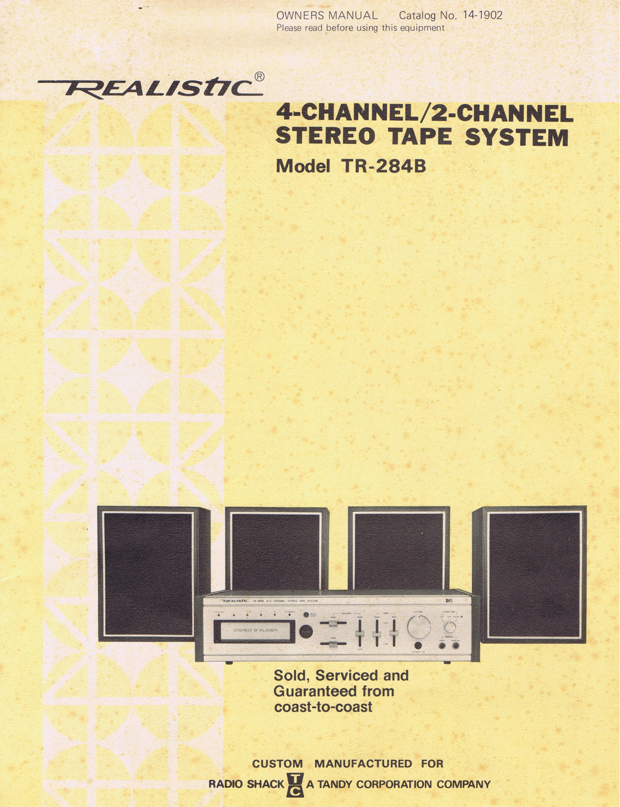 Realistic   RadioShack TR-284B Owners Manual