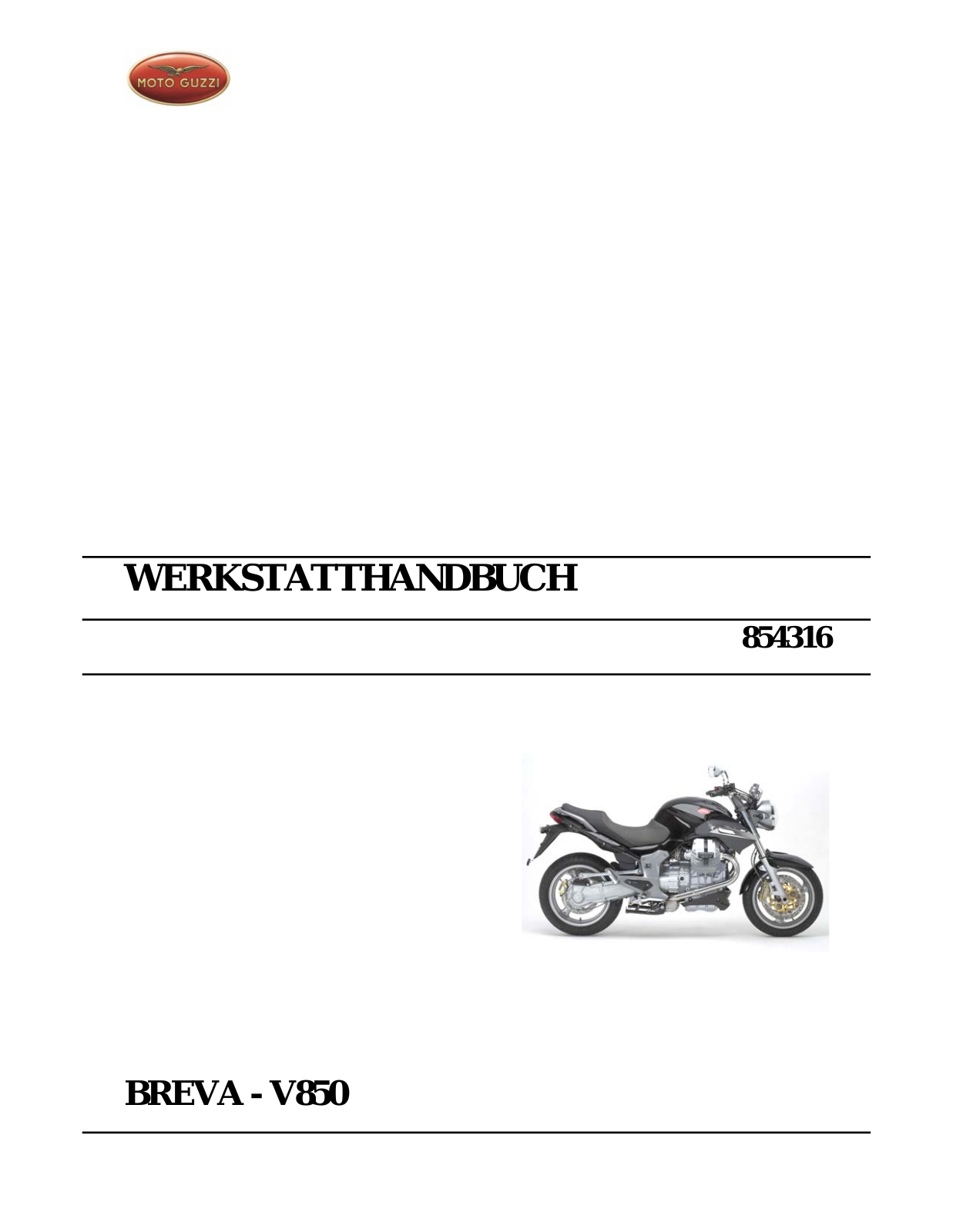 Moto Guzzi Breva 850 1949-2008 Manual de reparatie