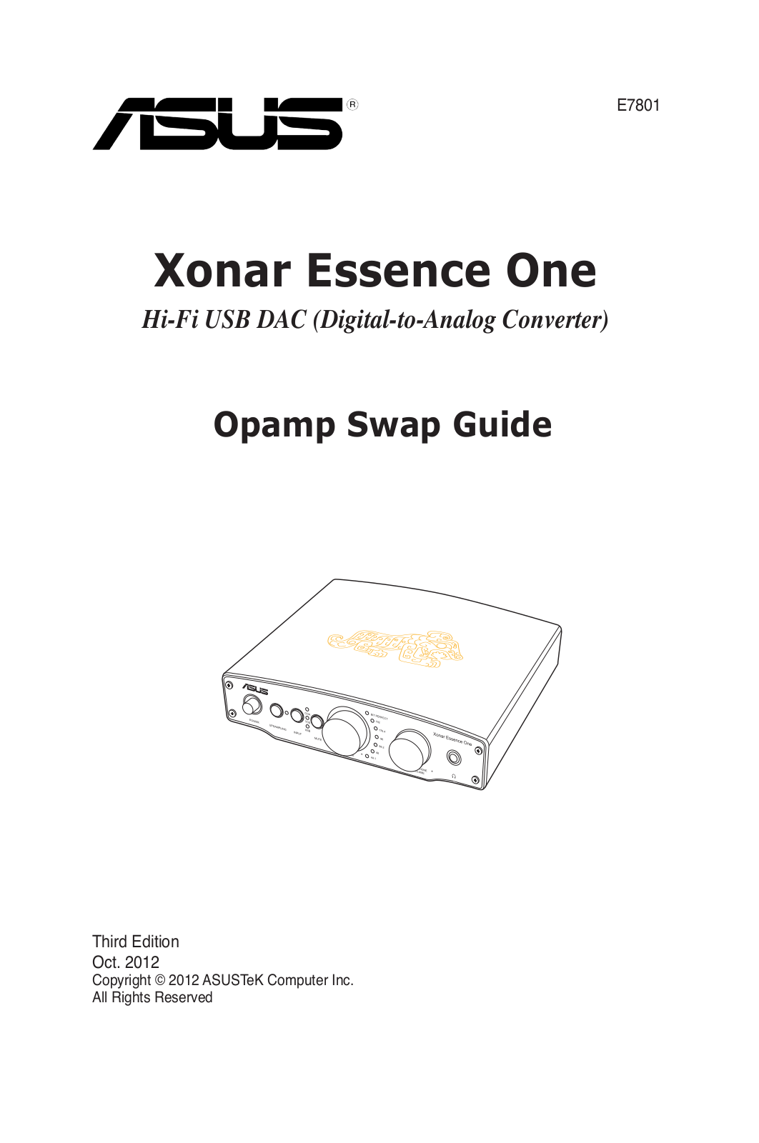 Asus Xonar Essence One User Manual