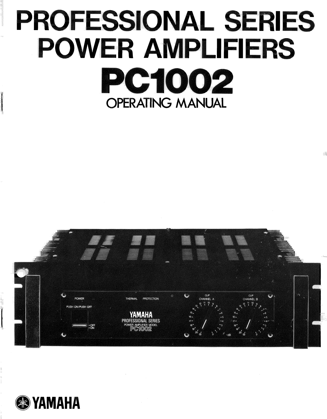 Yamaha PC1002 User Manual