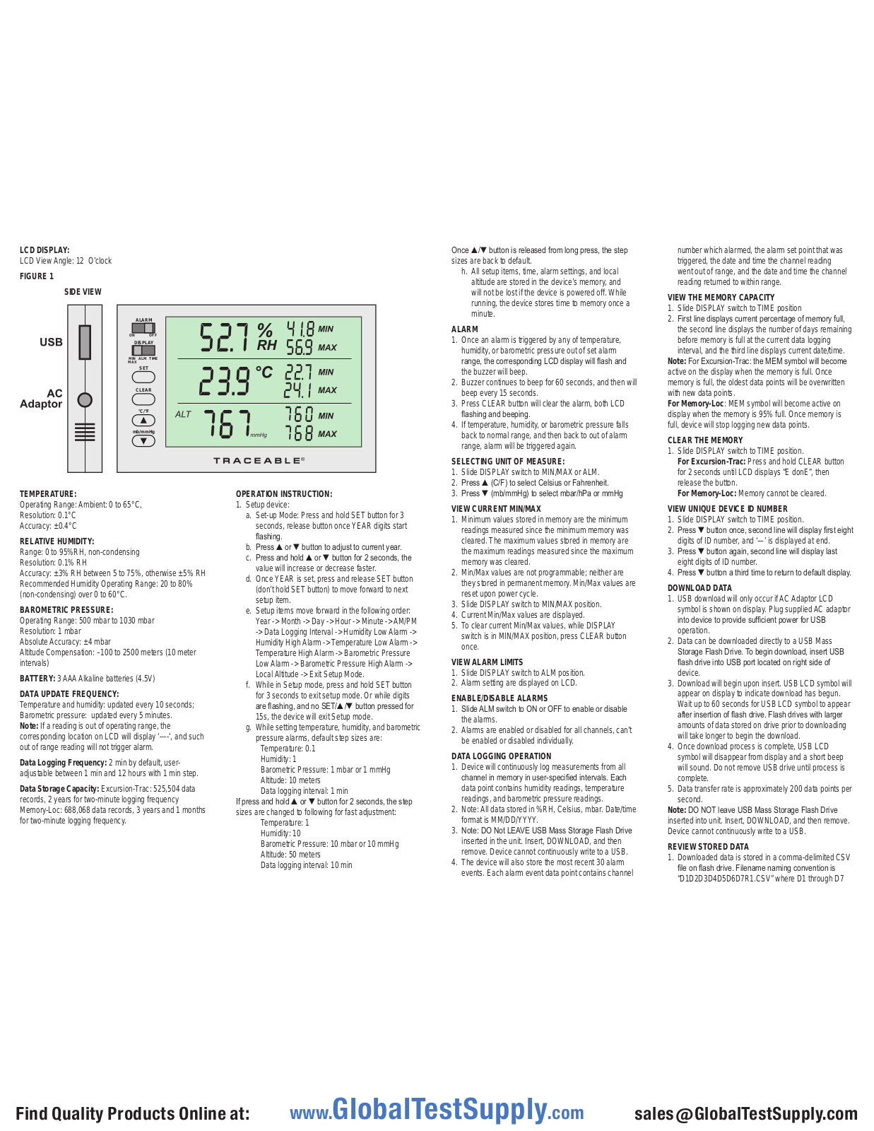 Traceable 98767-17 User manual - ManualMachine.com