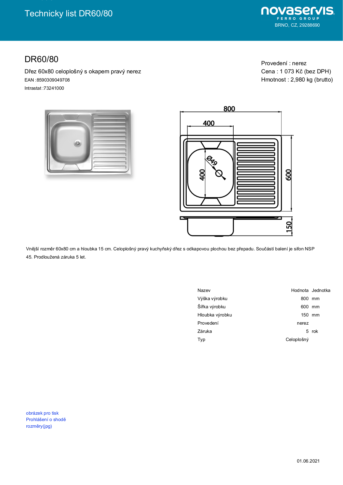 Novaservis DR60/80 User guide - ManualMachine.com