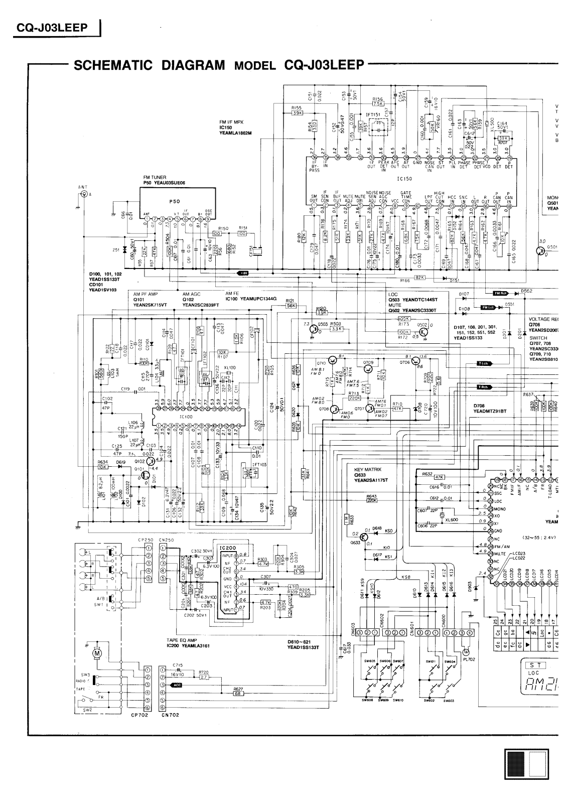 Panasonic CQJ-03-LEEP Schematic