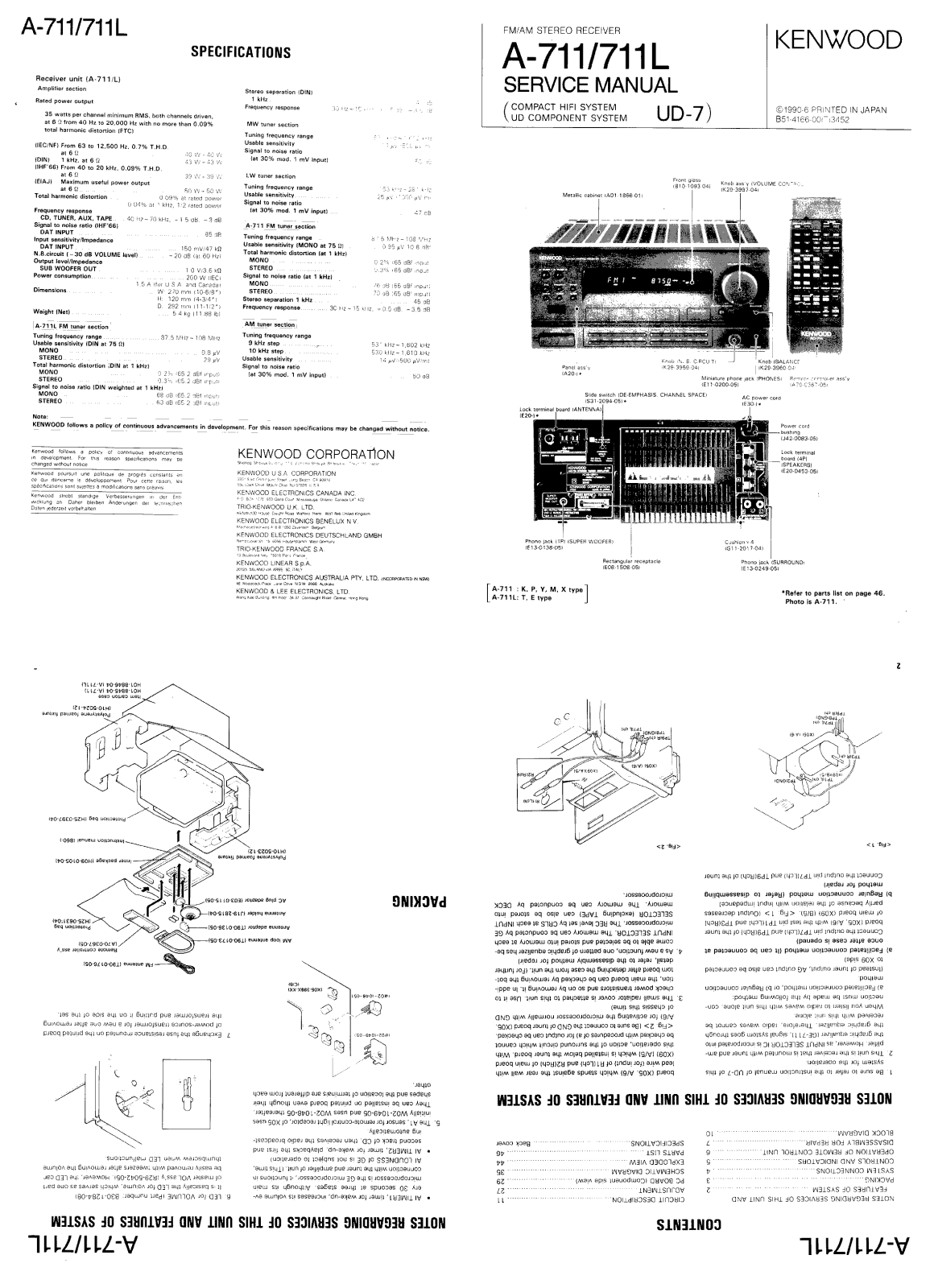 Kenwood A-711 Service manual