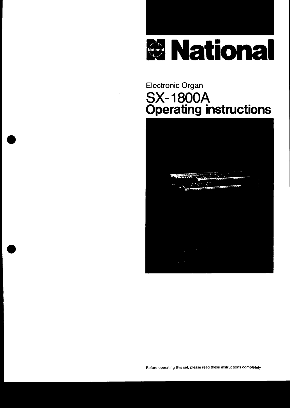 Technics SX-1800A User Manual