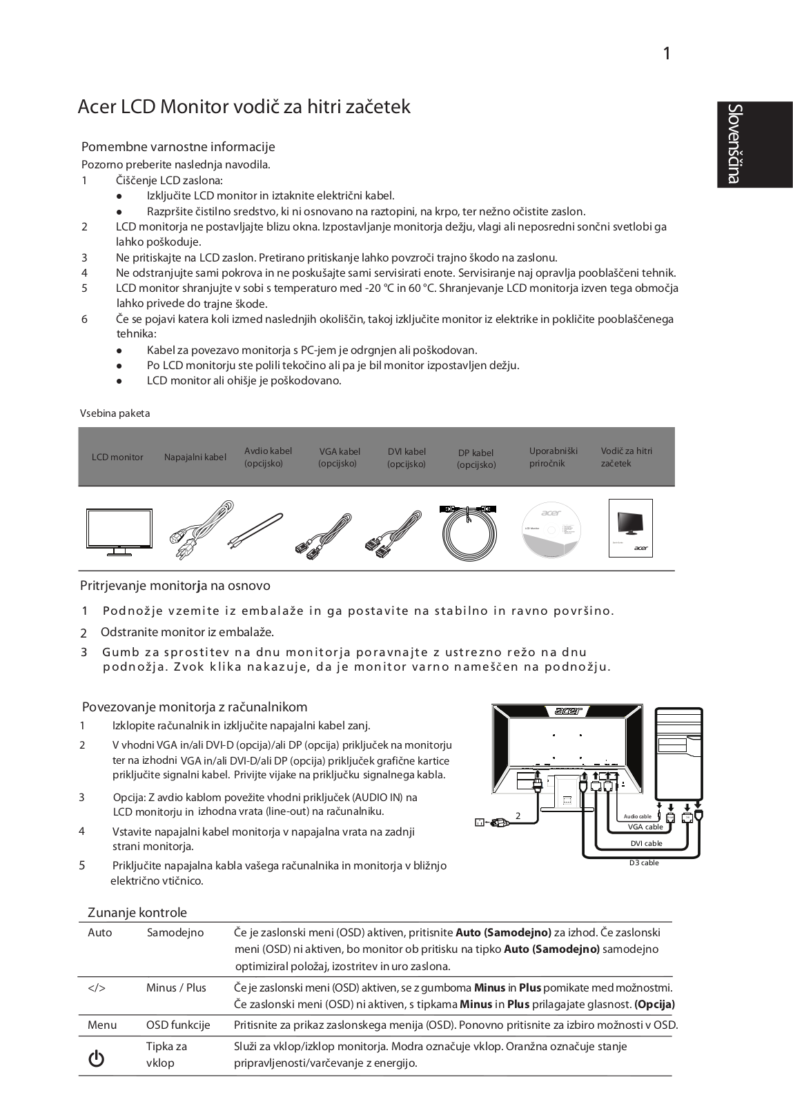 Acer V243PHL User Manual