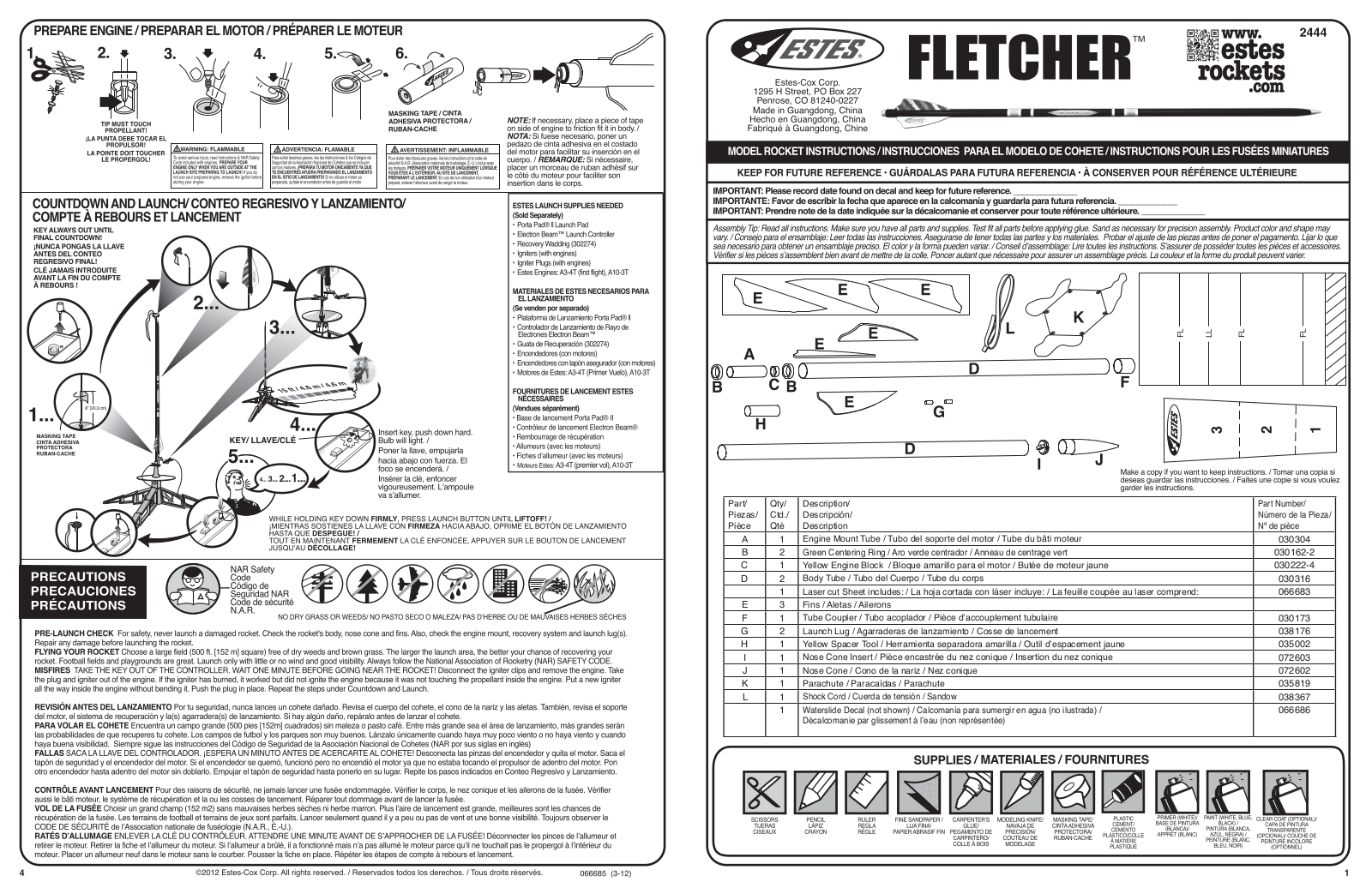 Estes 2444 User Manual - ManualMachine.com