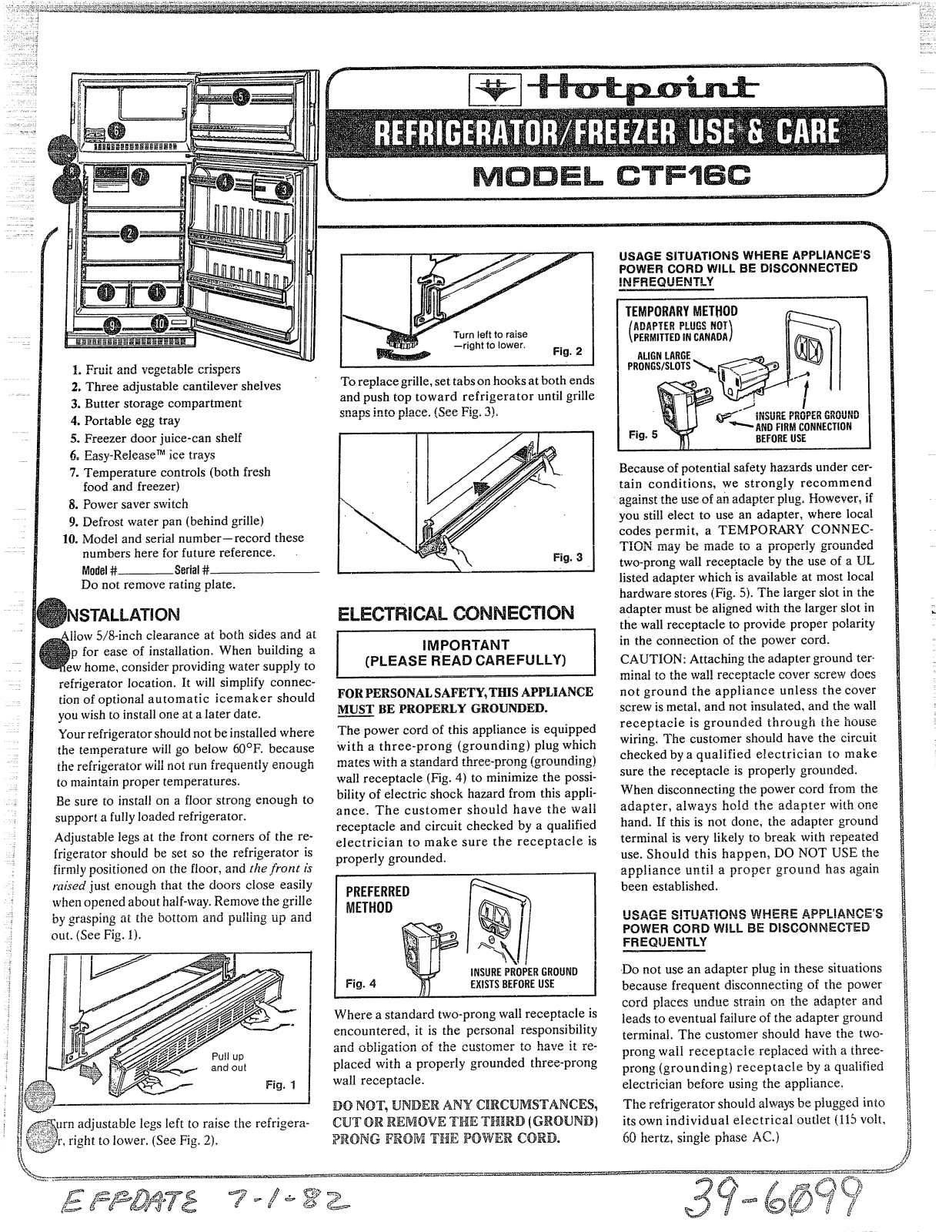 GE CTF16C Use and Care Manual