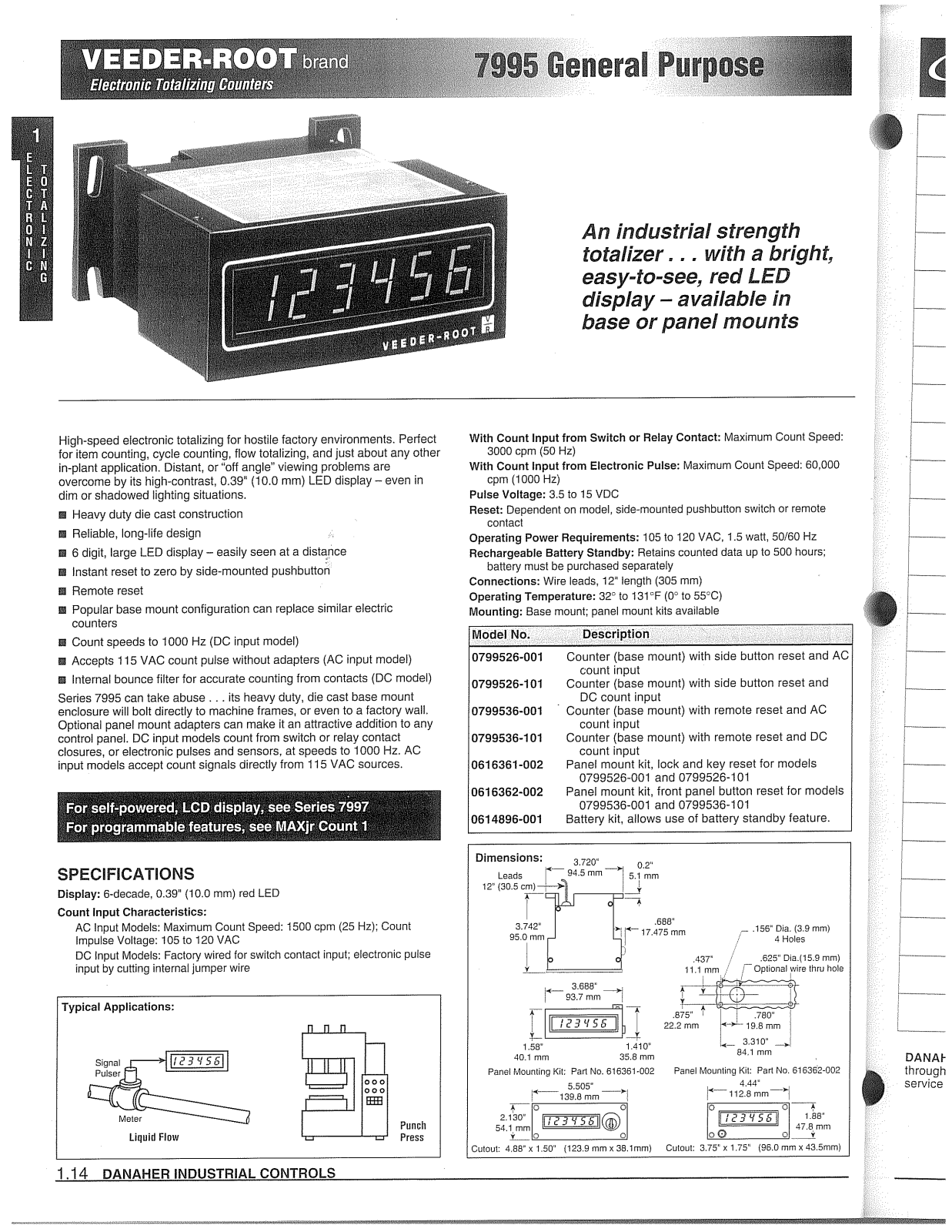 Veeder Root 7995 General Purpose Catalog Page