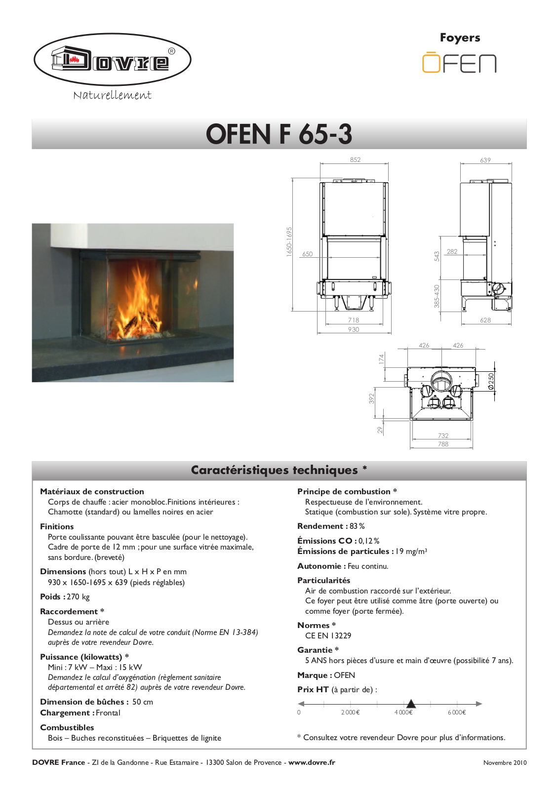 DOVRE OFEN F 65-3 User Manual