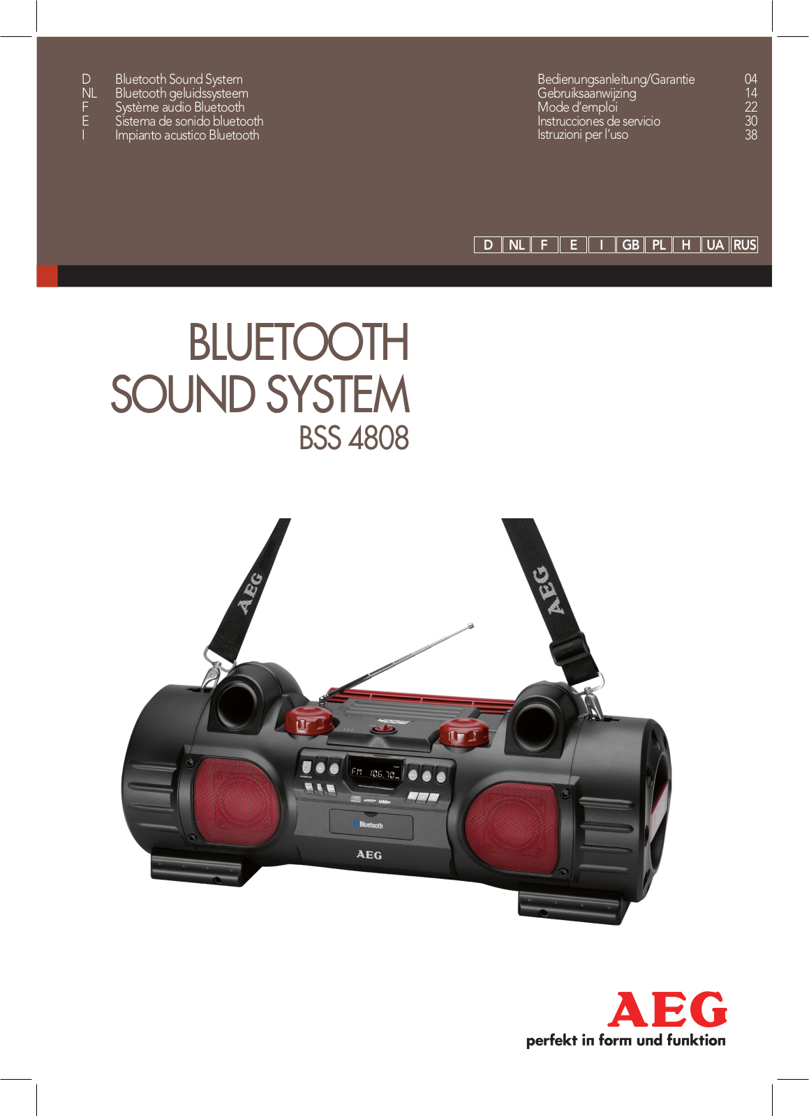 AEG BSS 4808 User guide