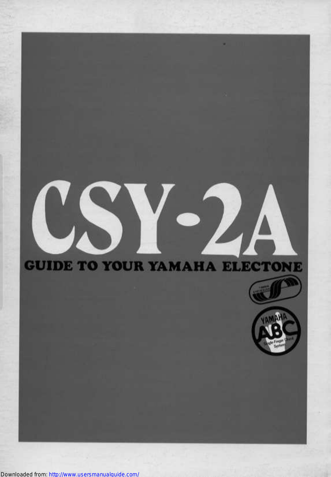 Yamaha Audio CSY-2A User Manual