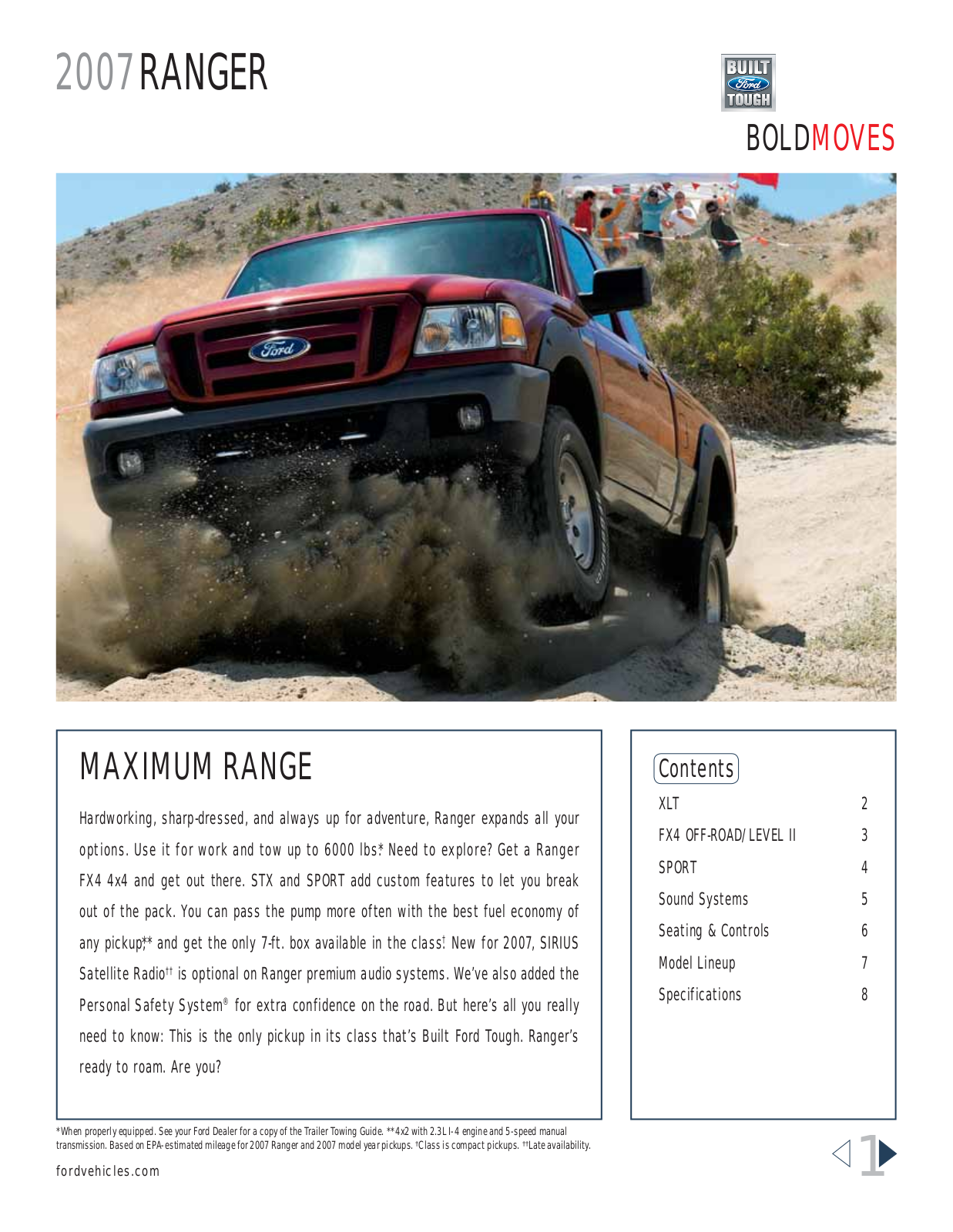 Ford Ranger 2007 User Manual