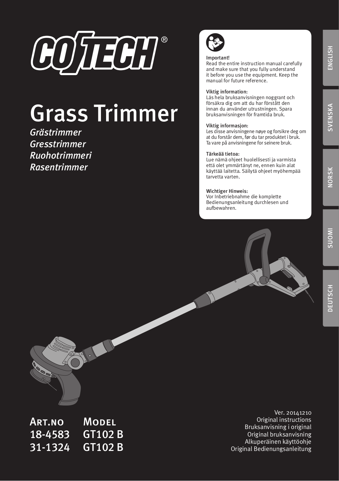 Cotech GT 102 B User Manual