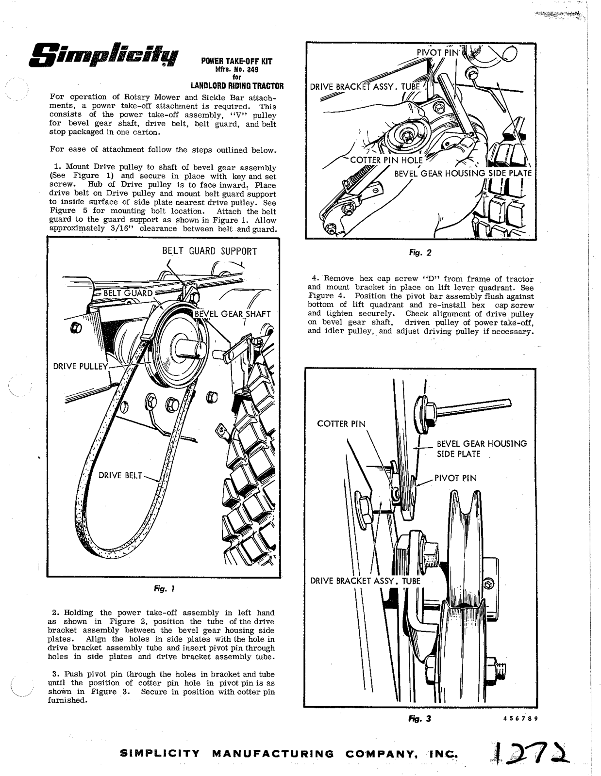 Simplicity 249 User Manual