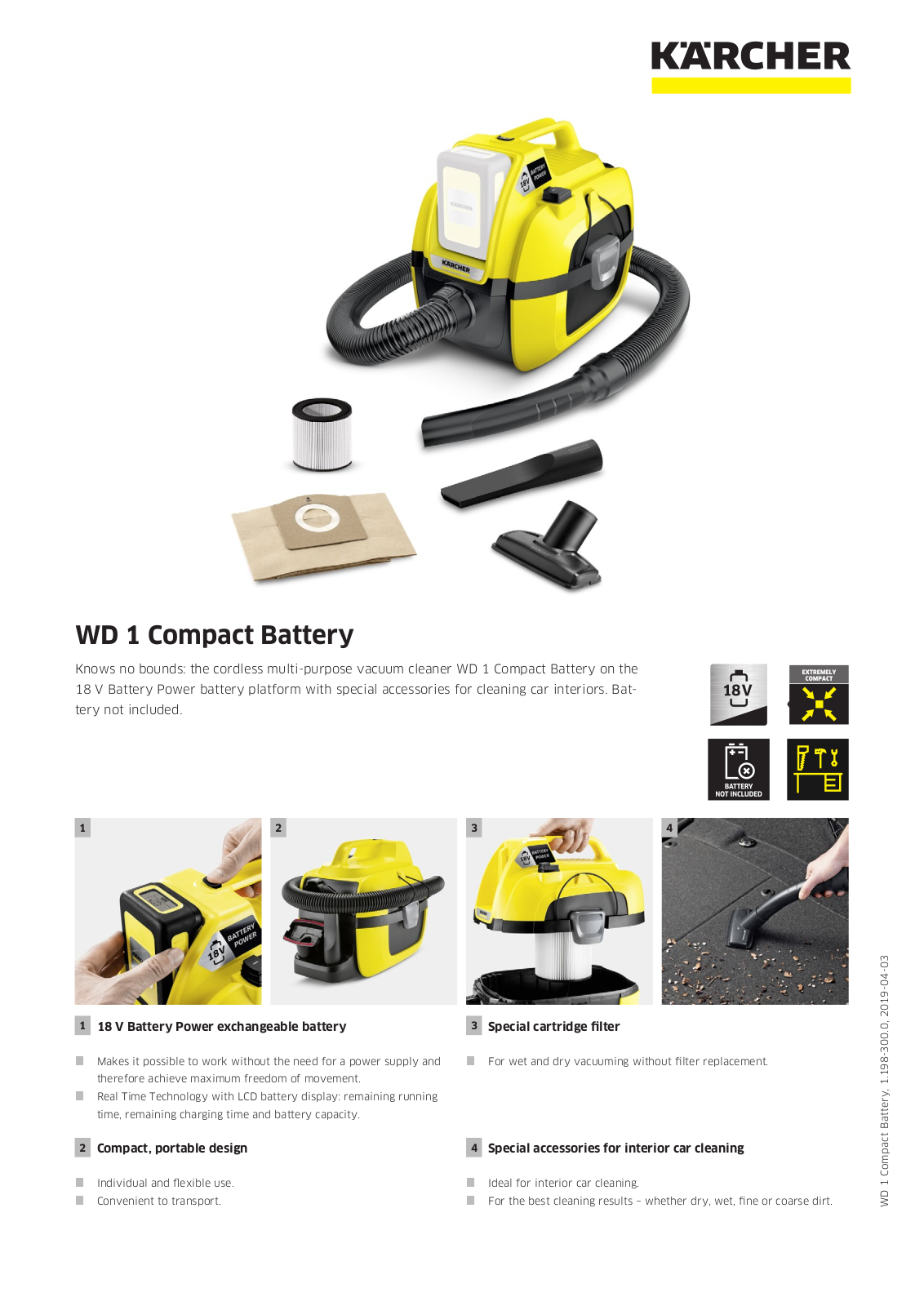 Kärcher WD 1 Compact Battery User Manual