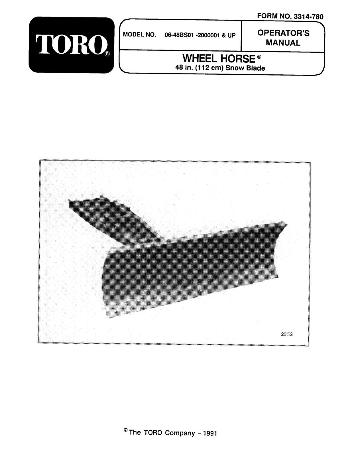 Toro 06-48BS01 Operator's Manual