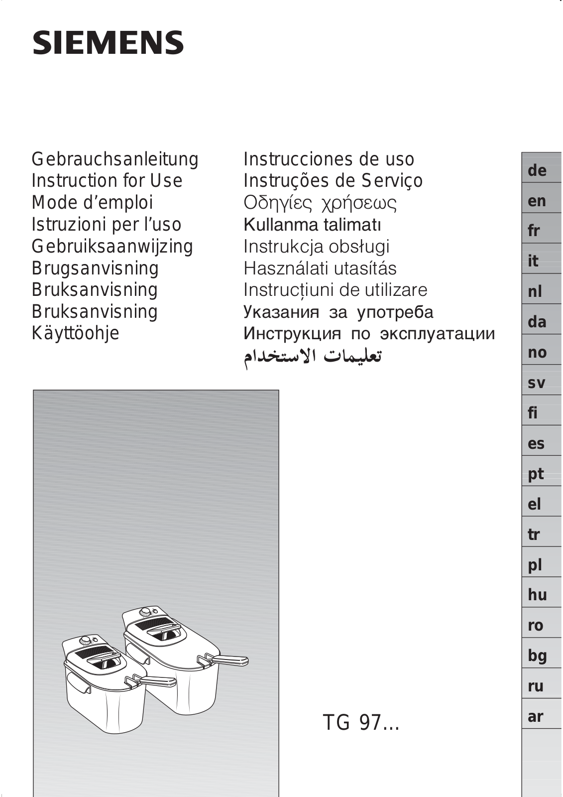 SIEMENS TG97400 User Manual