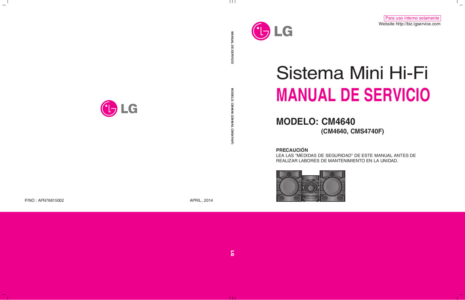 LG CM4640, CMS4740F Schematic