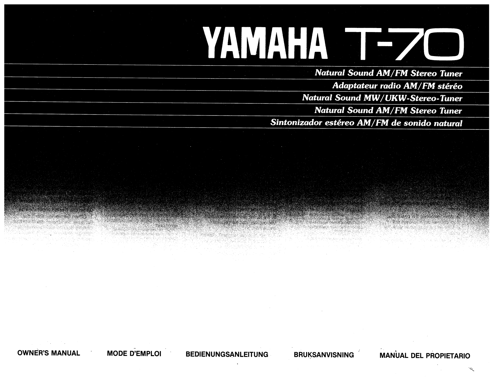 Yamaha T-70 Owners manual