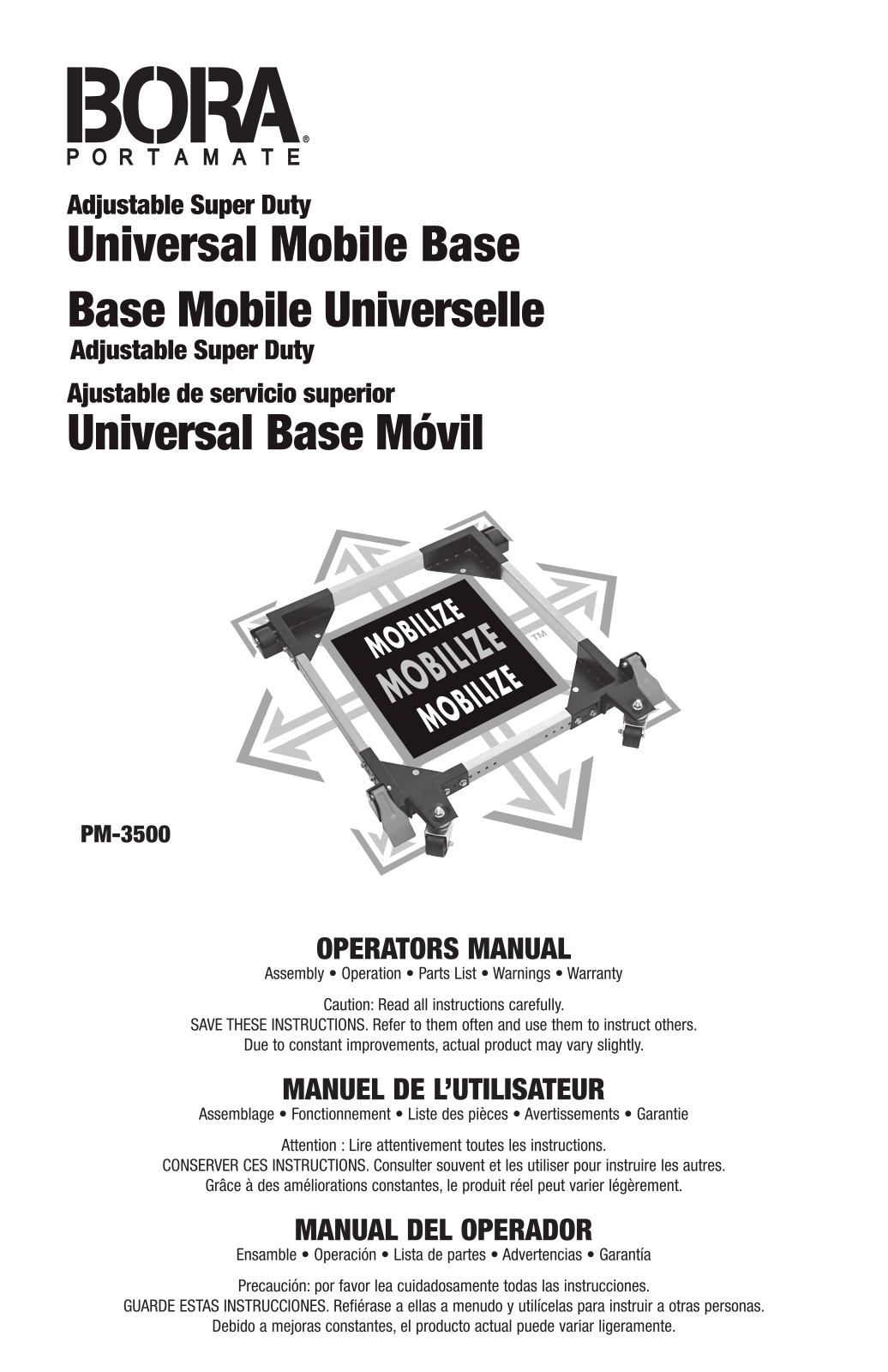 Bora PM-3500 User Manual - ManualMachine.com