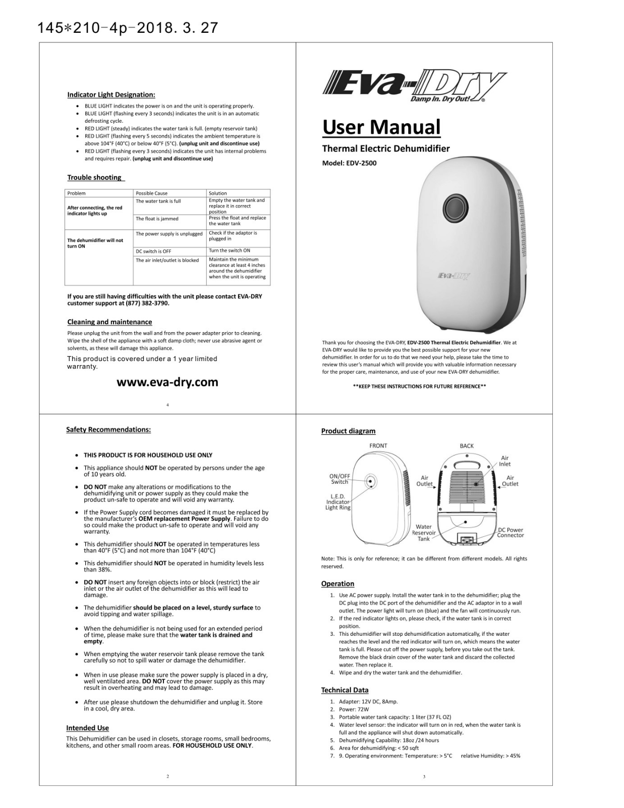 Eva-Dry EDRY1014 Owner Manual - ManualMachine.com