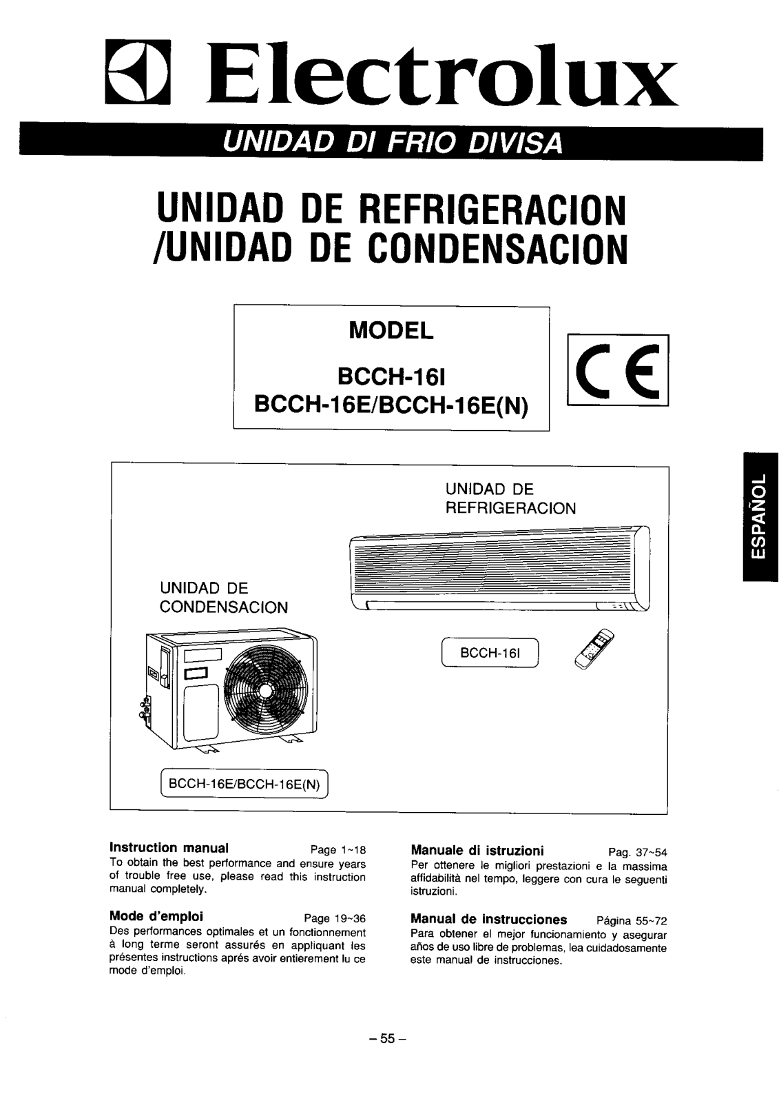 AEG BCCH16E User Manual