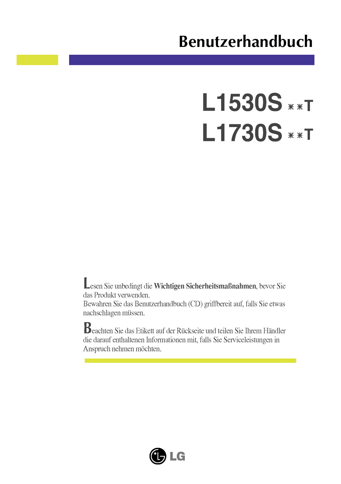 Lg L1530P User Manual