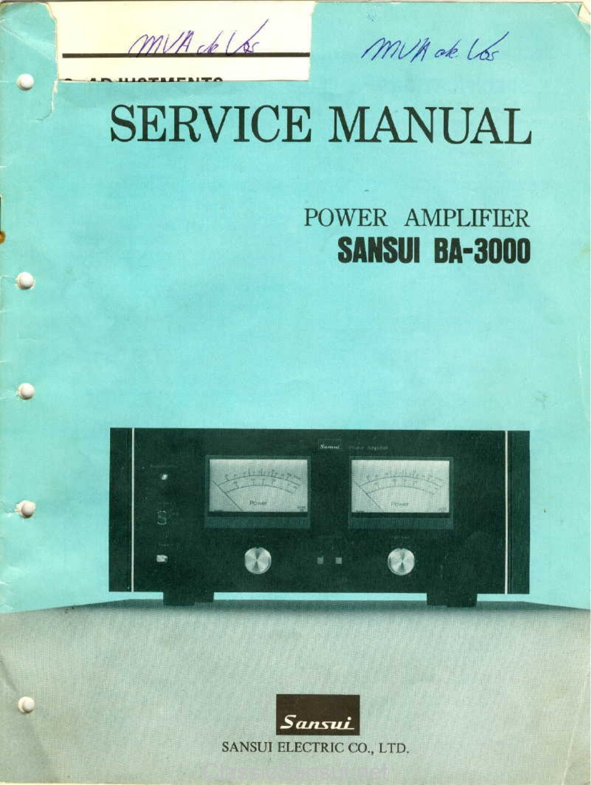 Sansui BA-3000 Service manual