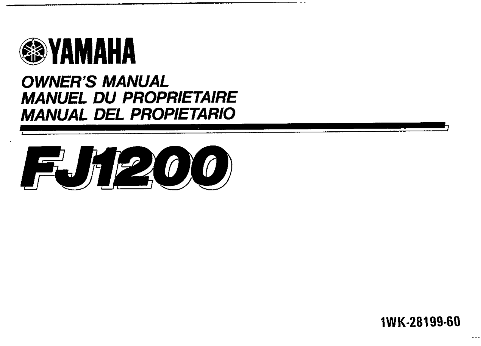 Yamaha FJ1200 User Manual