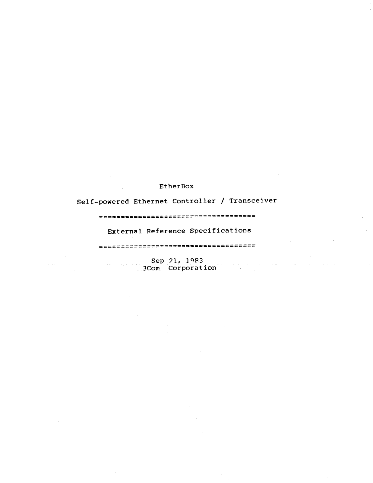 3Com etherbox schematic