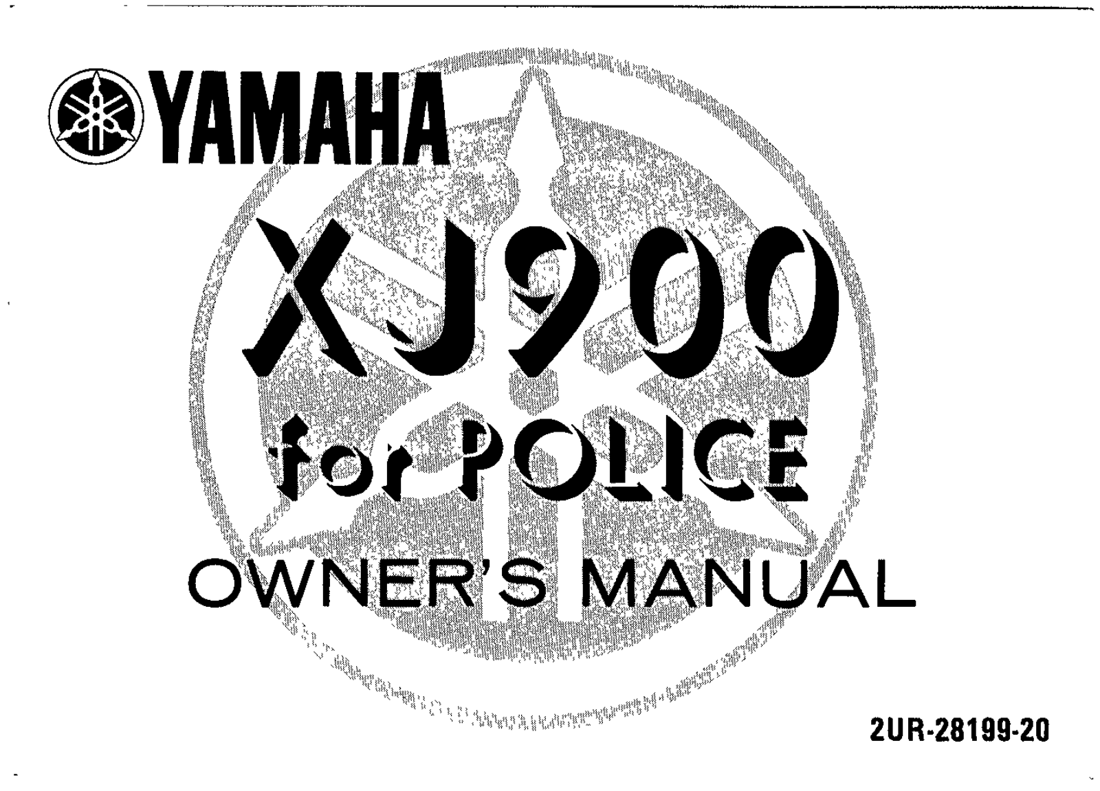 Yamaha XJ900 1988 Owner's manual