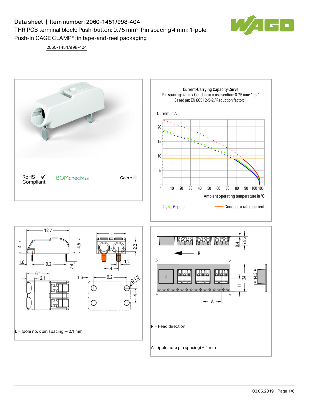 Wago 2060-1451/998-404 Data Sheet