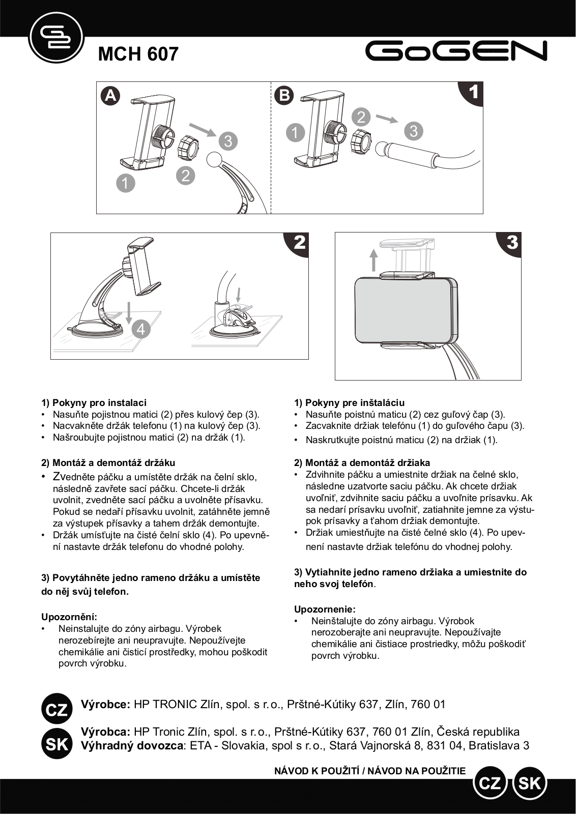 GoGEN MCH 607 User Manual