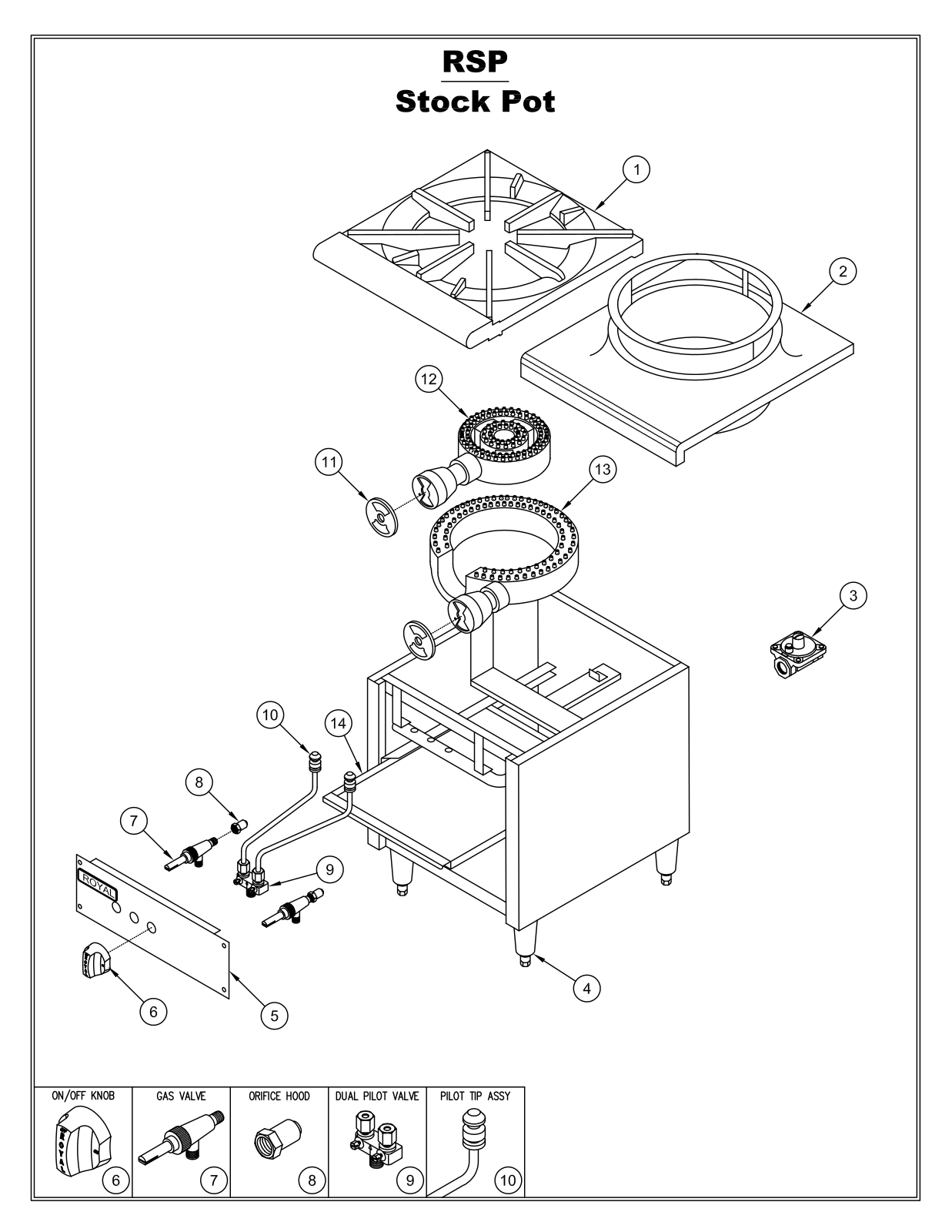 Royal Range RSP PARTS LIST