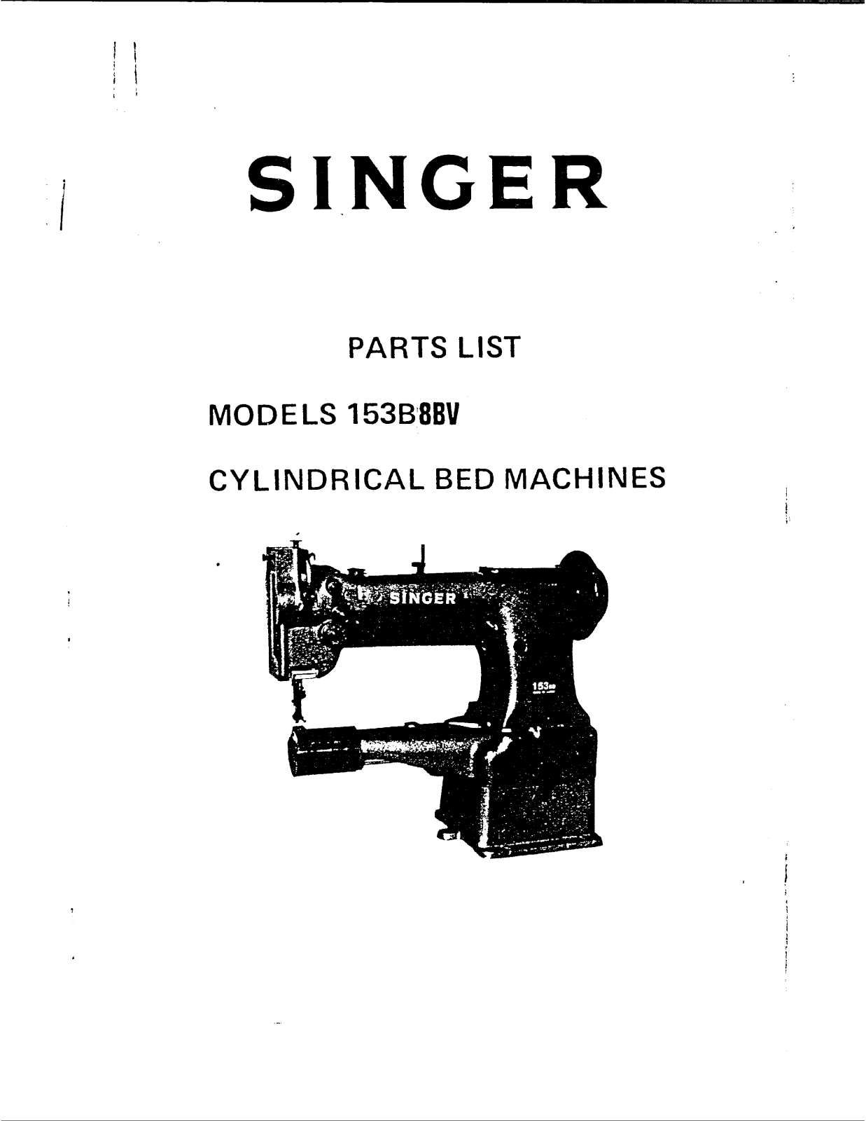 Singer 153B8BV User Manual