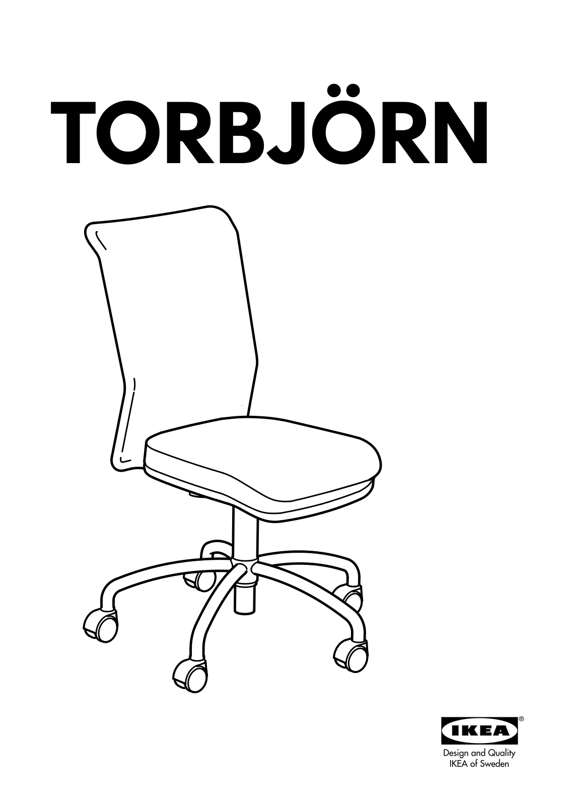 IKEA TORBJORN SWIVEL CHAIR Assembly Instruction