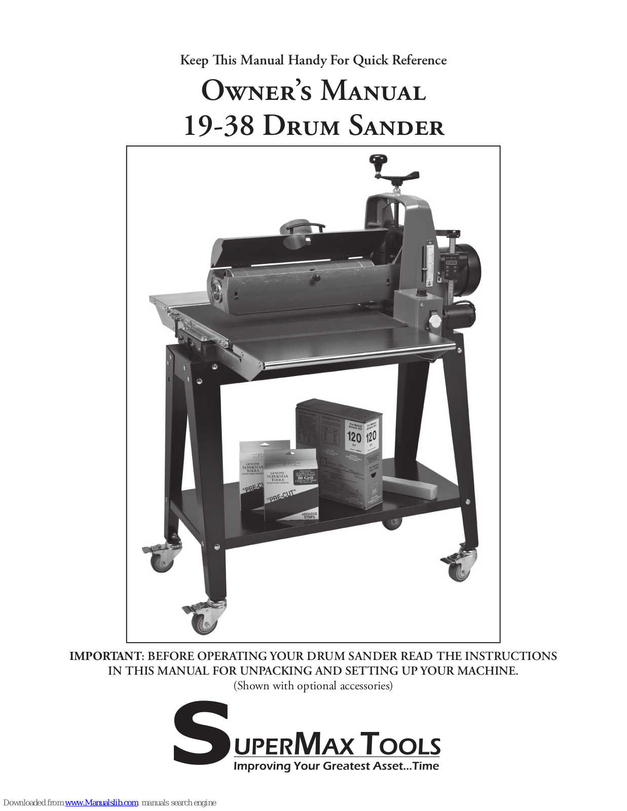 SuperMax 19-38 Owner's Manual - ManualMachine.com