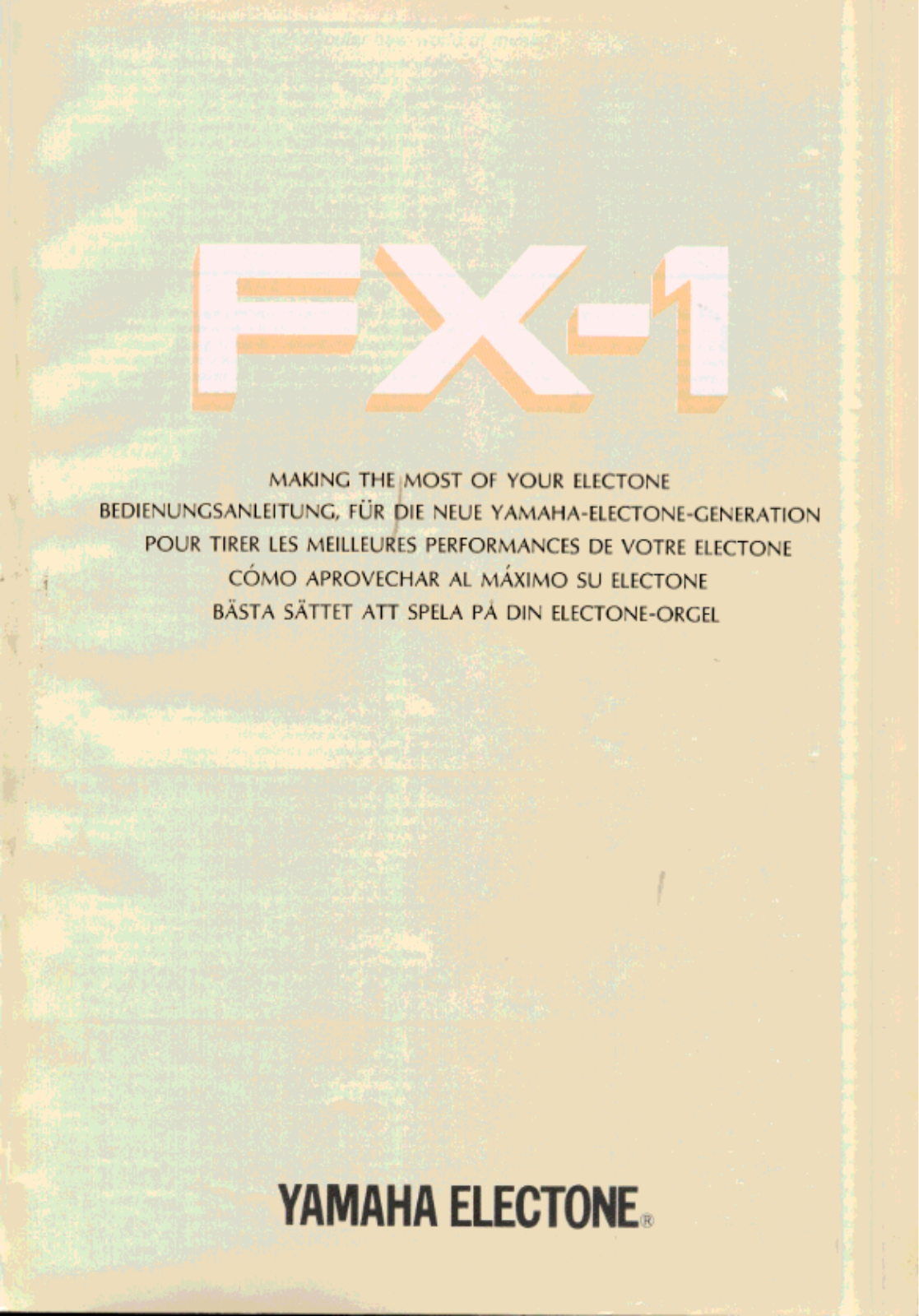 Yamaha FX1 User Manual