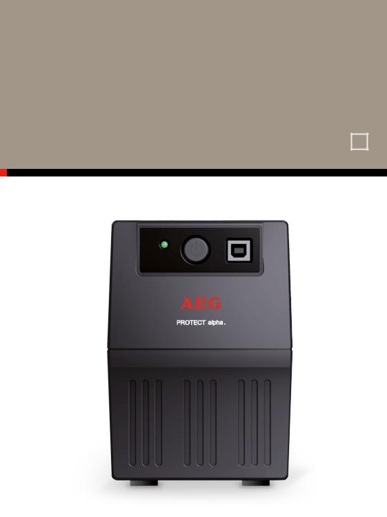 AEG Protect alpha 800, Protect alpha 450, Protect alpha 600 User guide